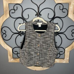 H&M Black and White Tweed Women's Vest